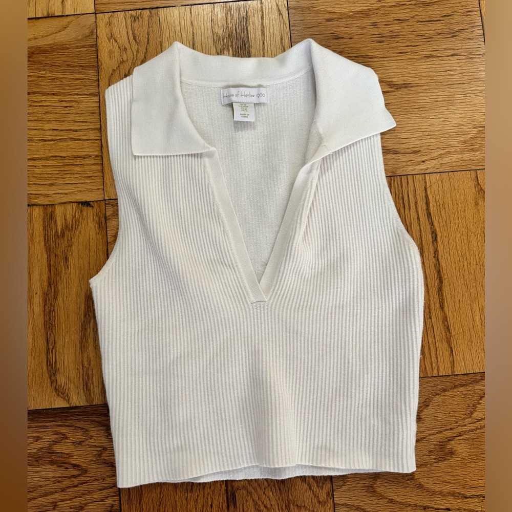 House of Harlow White Knit Top